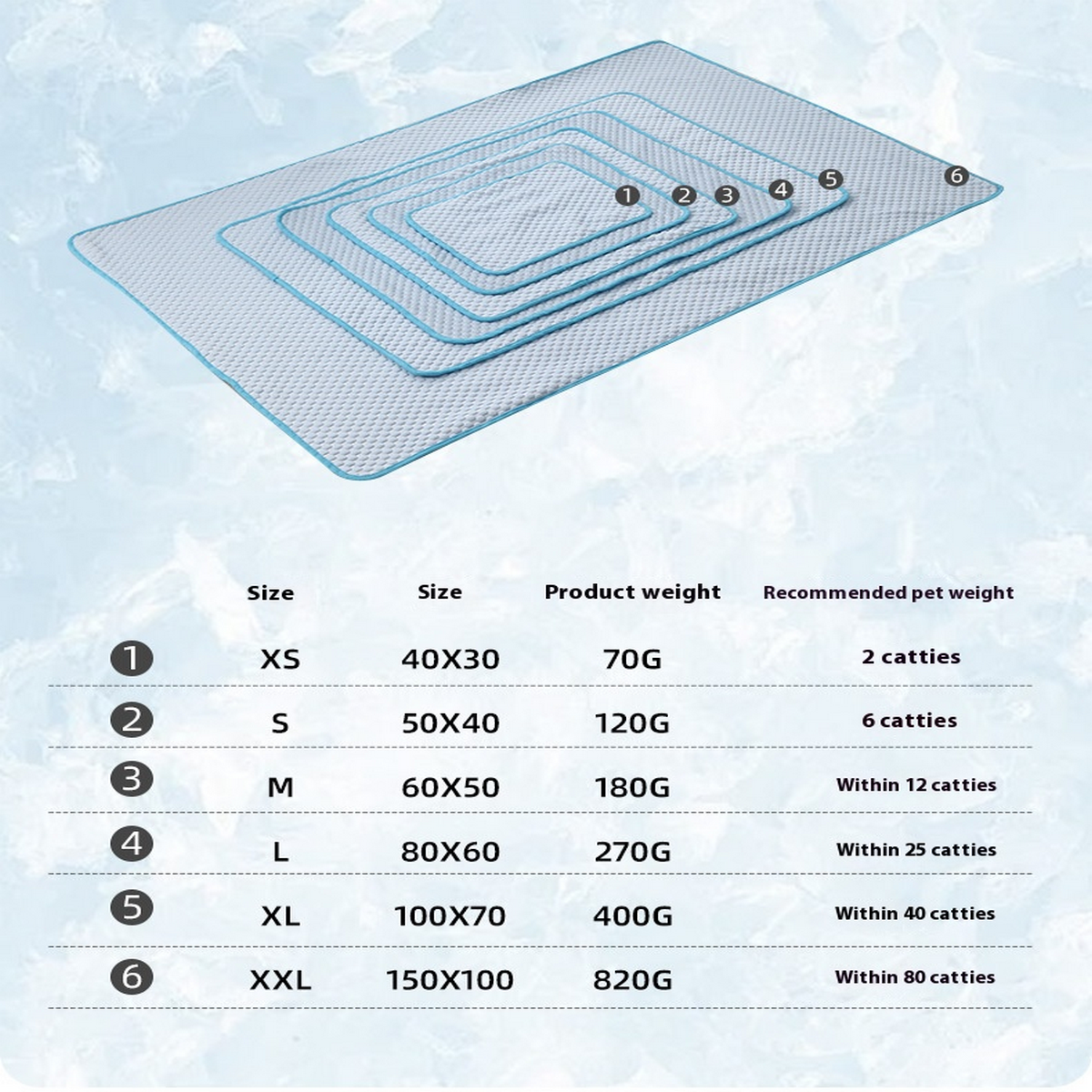 Ice Silk Cooling Pet Mat for Dogs and Cats_CWMM7843