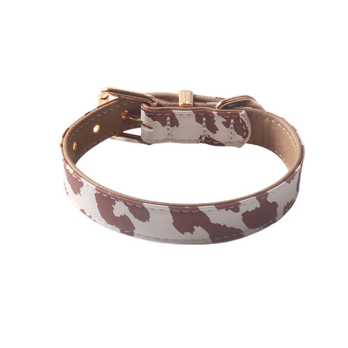Cow Print PU Dog Collar – Soft & Stylish_CWMM7774