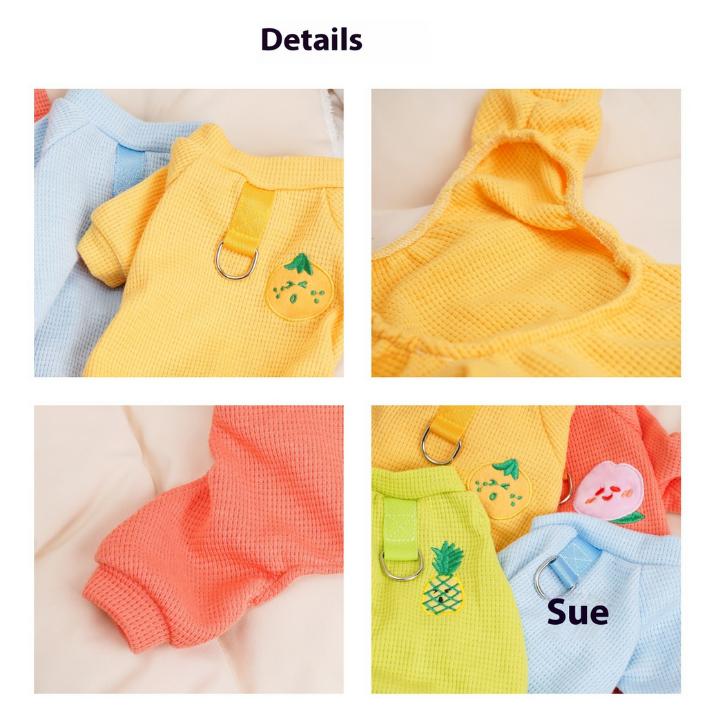 Cozy Waffle Pet Suit – Small Dog Four-Leg Wear_CWMM7349