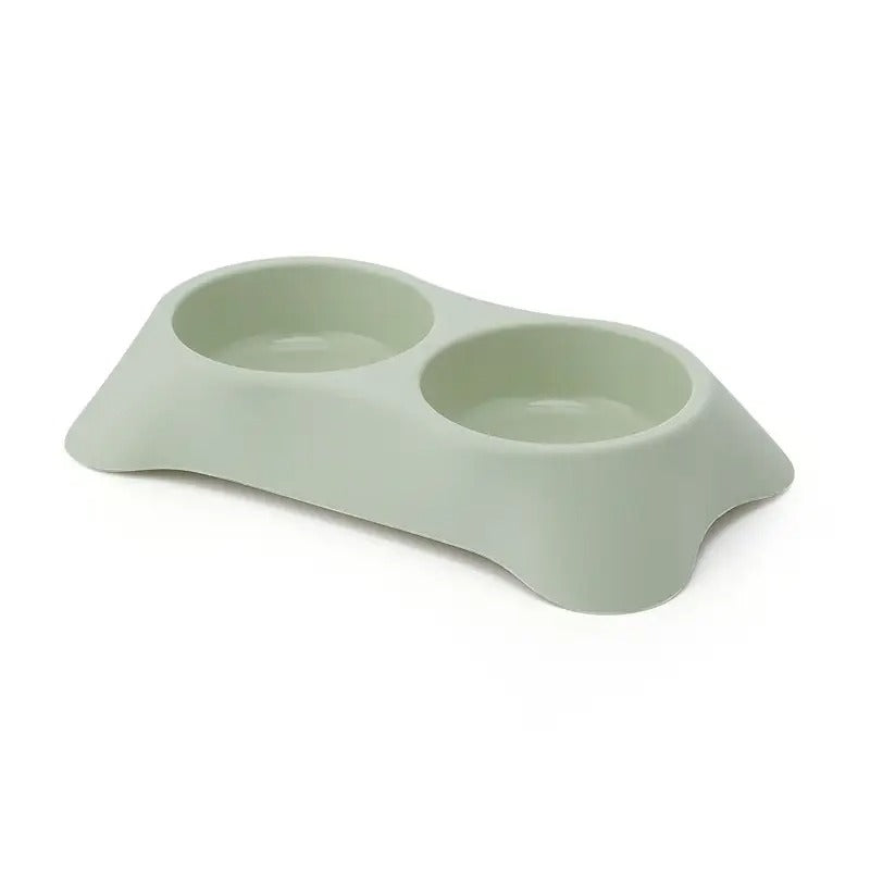 Eco-Friendly Thick Plastic Pet Bowl, Dual Feeder_CWMM5081