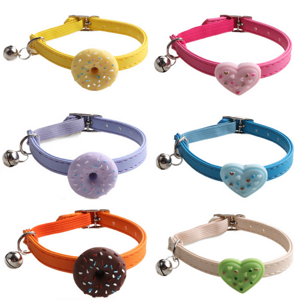 Macaron Elastic Cat Collar – Donut & Heart Cake_CWMM7754
