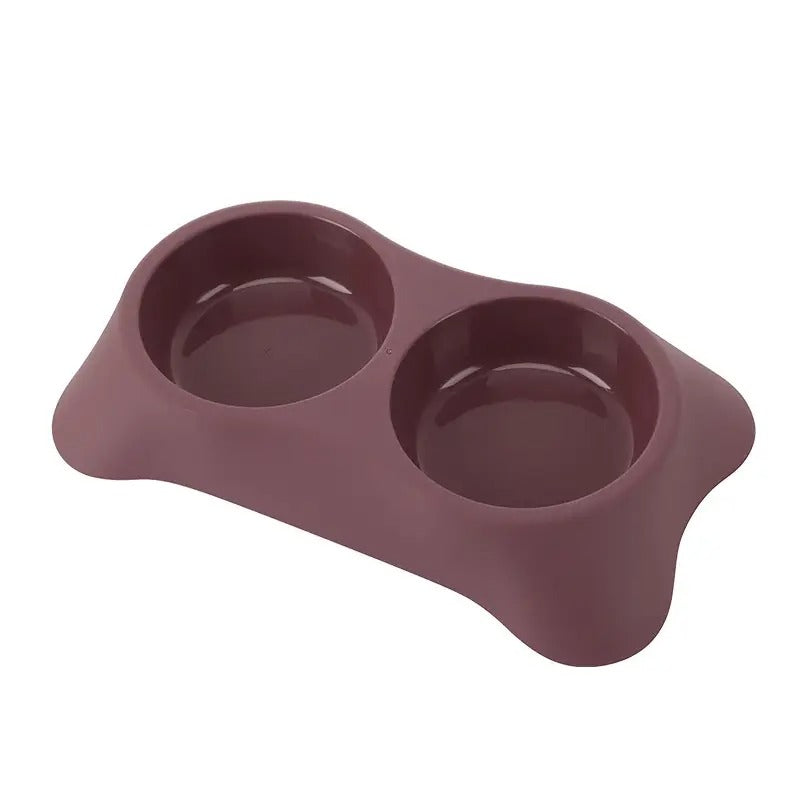 Eco-Friendly Thick Plastic Pet Bowl, Dual Feeder_CWMM5081