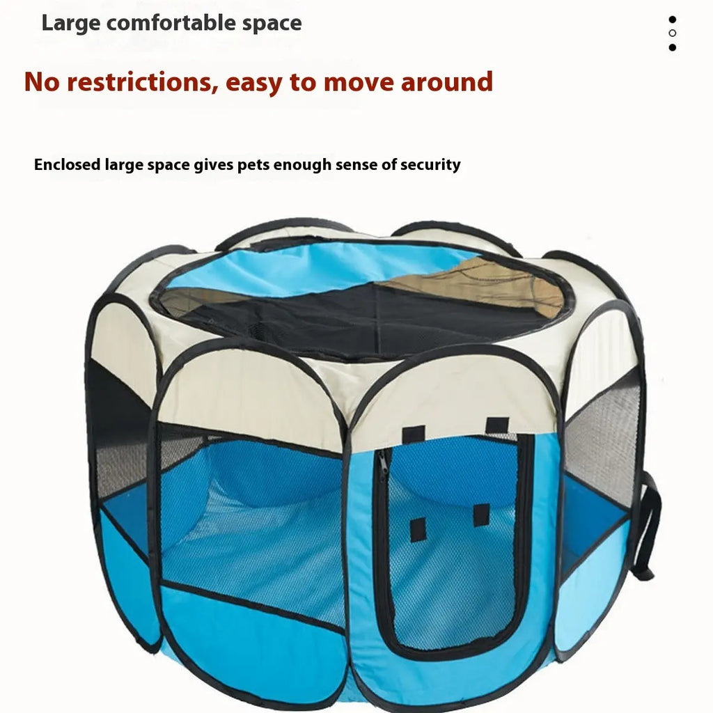 Foldable Waterproof Pet Playpen with Removable_CWMM5884