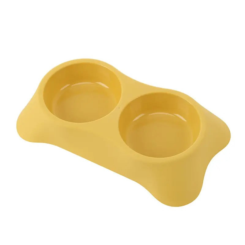 Eco-Friendly Thick Plastic Pet Bowl, Dual Feeder_CWMM5081