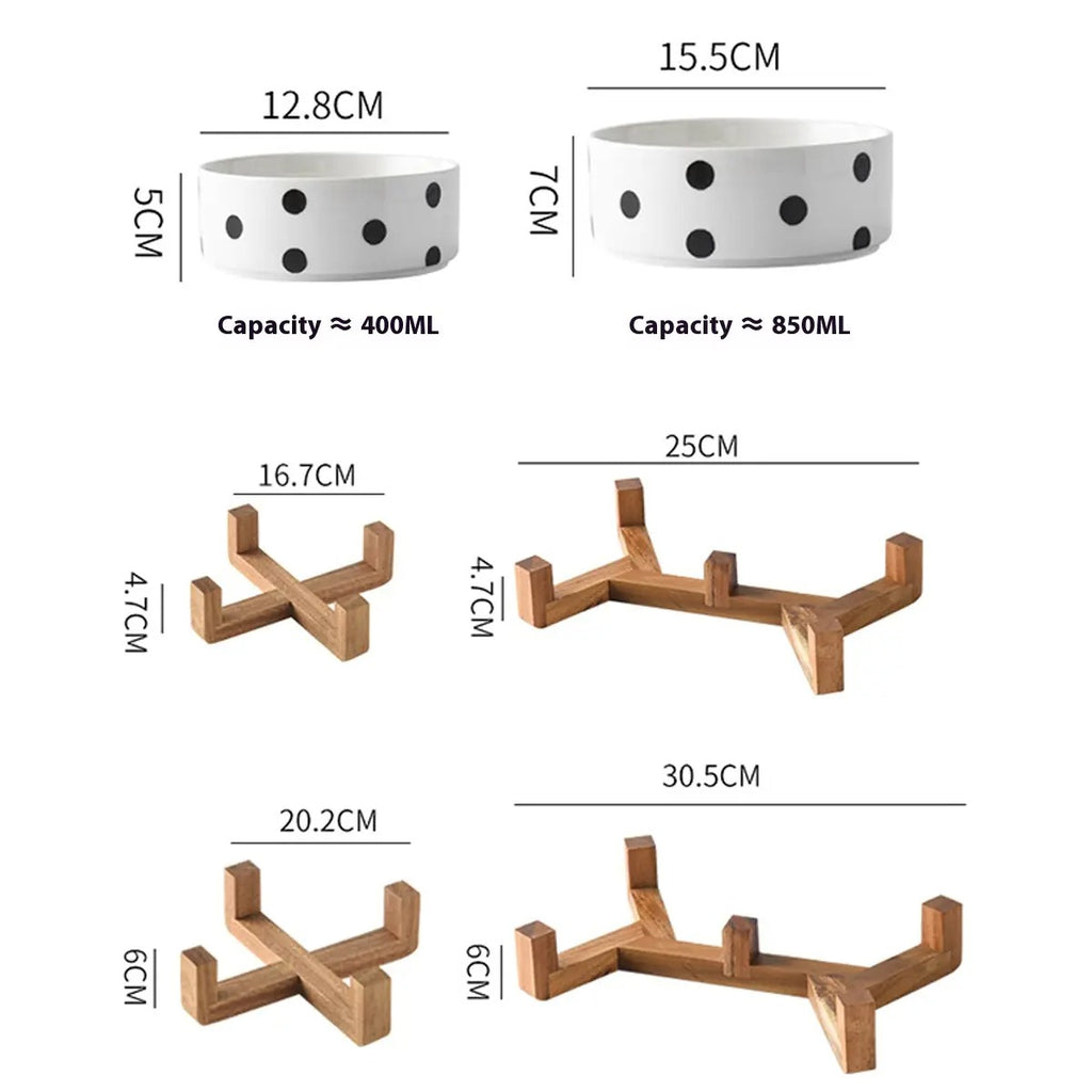 Hepburn Style Elevated Ceramic Pet Bowl_CWMM5949