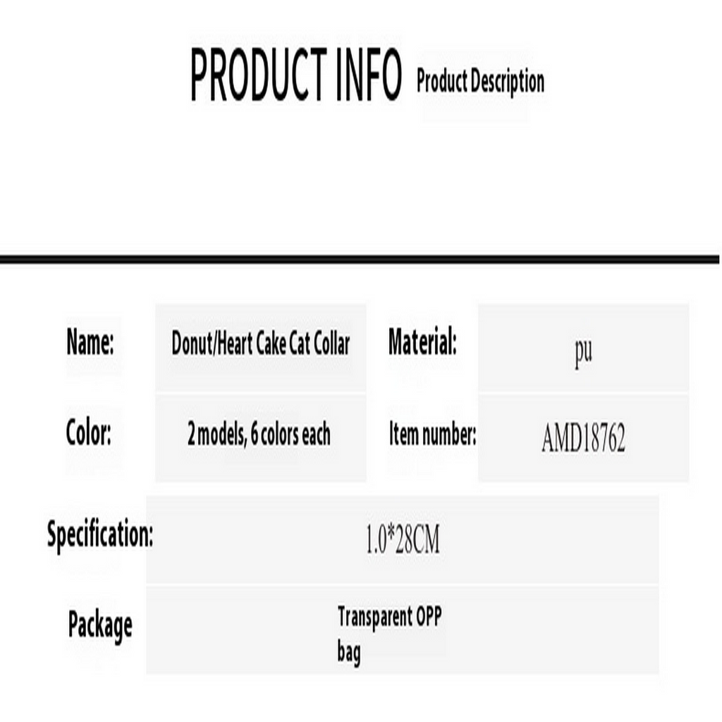 Macaron Elastic Cat Collar – Donut & Heart Cake_CWMM7754