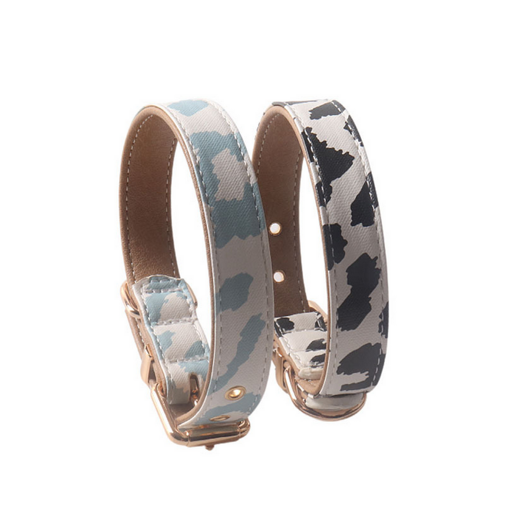 Cow Print PU Dog Collar – Soft & Stylish_CWMM7774