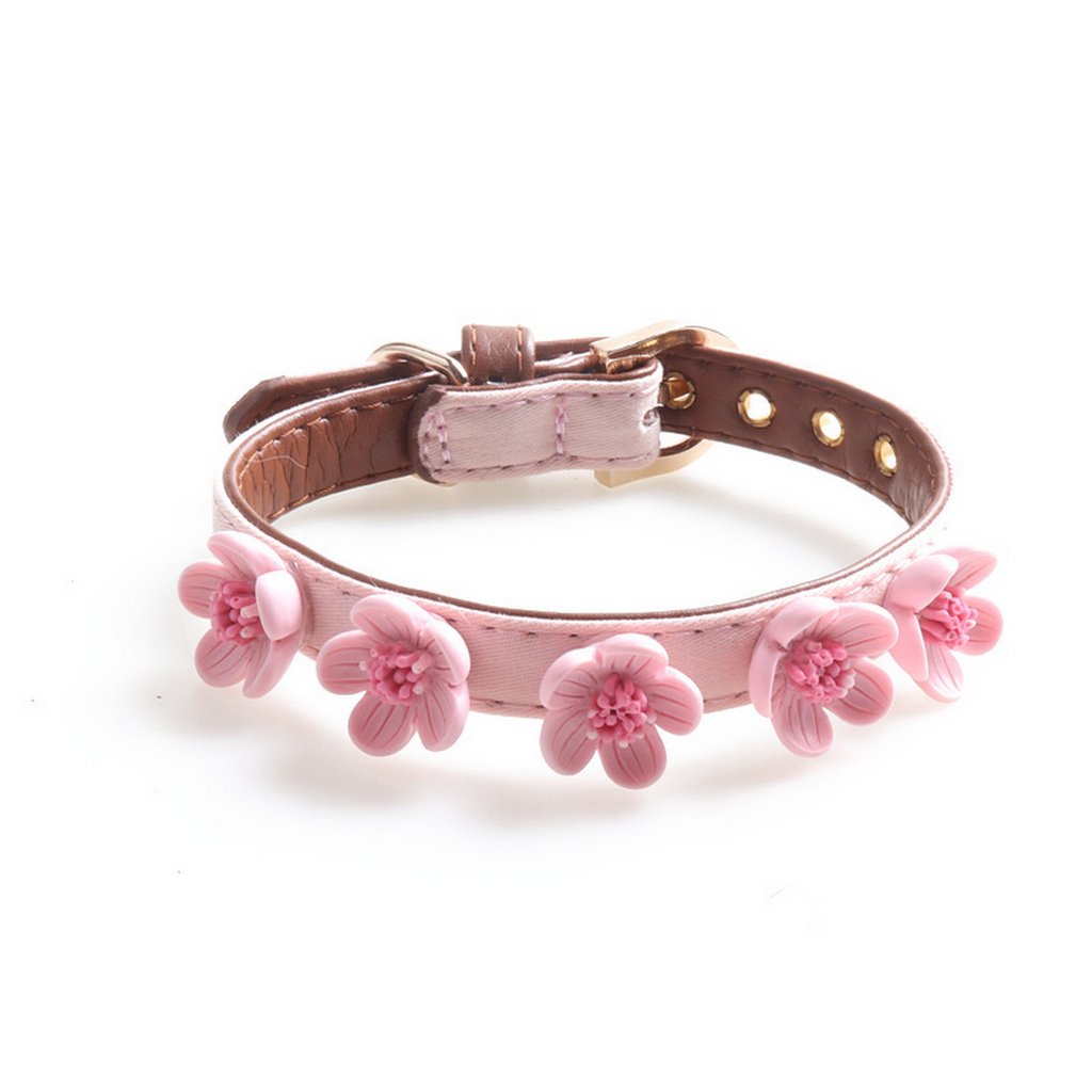 Flower Decor Pet Collar – Durable & Secure_CWMM7756