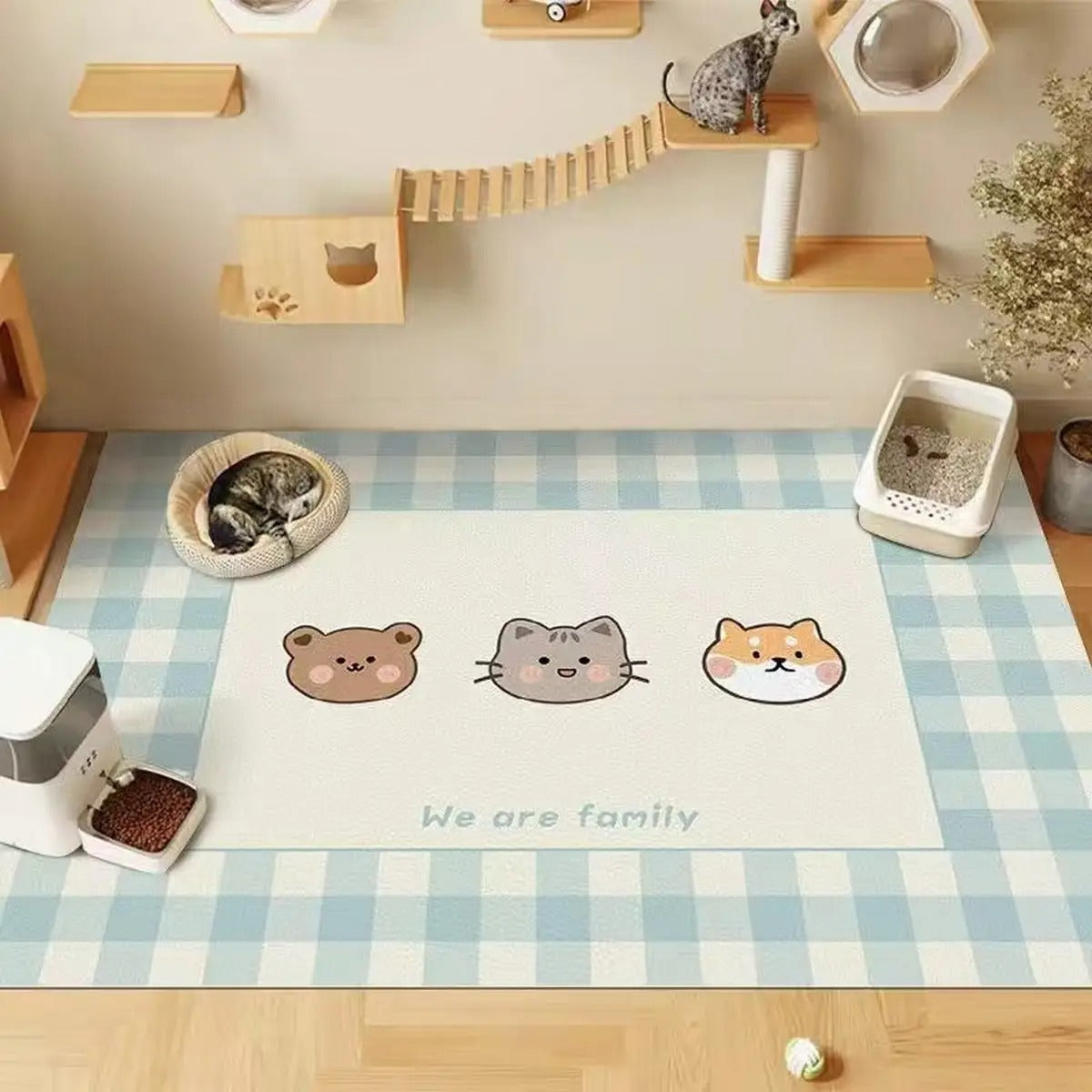 Cartoon Waterproof PVC Pet Mat for Cats & Dog_CWMM6066