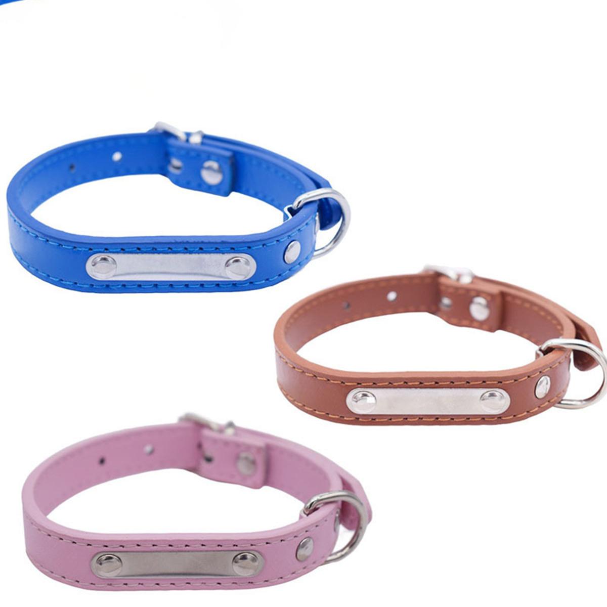 Custom PU Collar with ID Tag for Large Dogs_CWMM7431