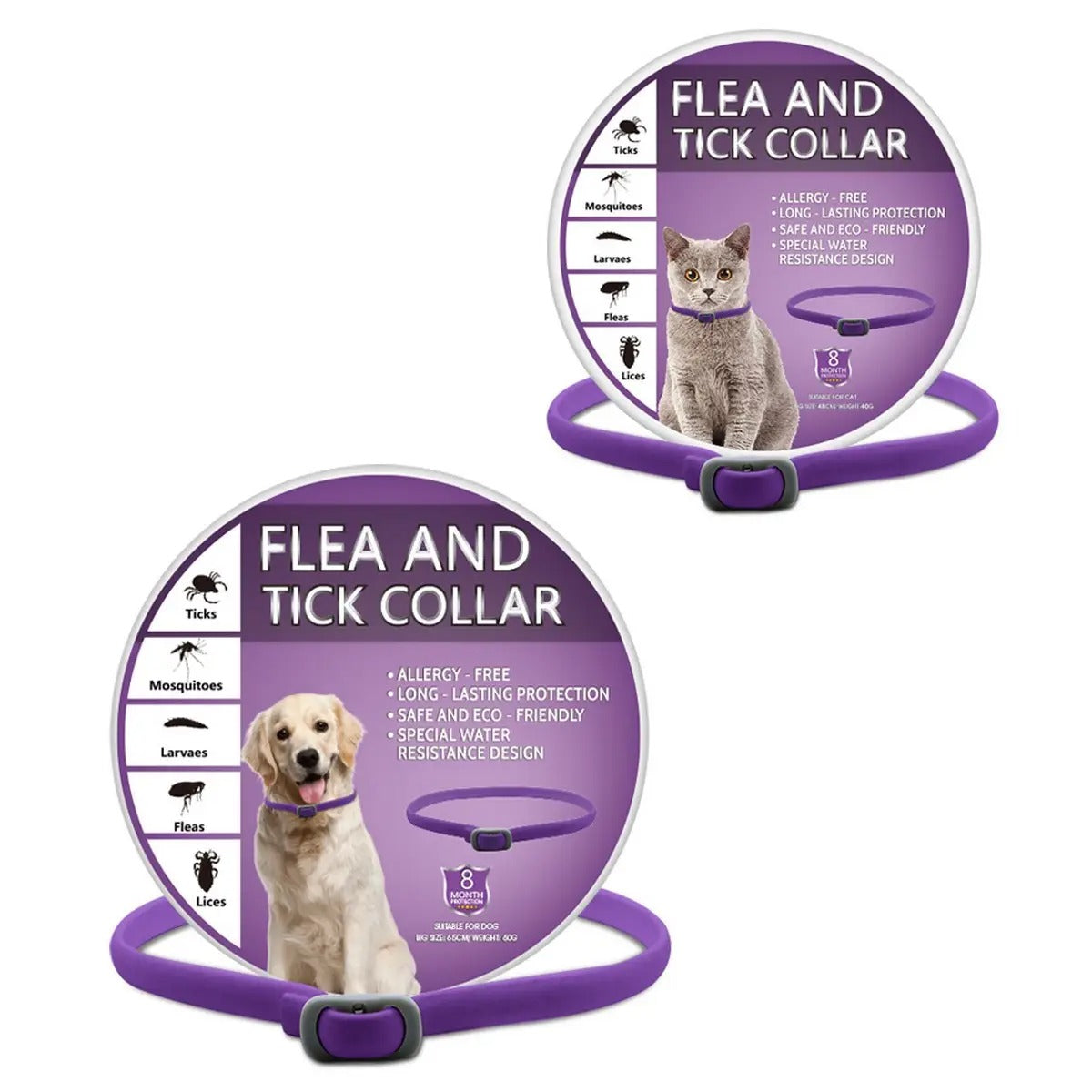 Flea and Tick Prevention Collar for Dogs and Cats_CWMM6498