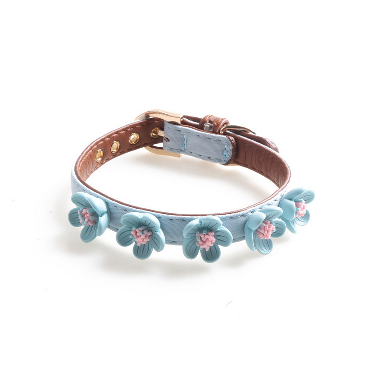 Flower Decor Pet Collar – Durable & Secure_CWMM7756