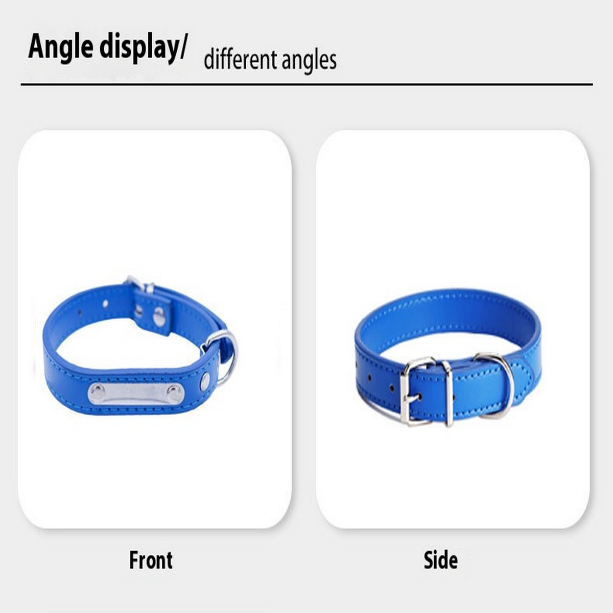 Custom PU Collar with ID Tag for Large Dogs_CWMM7431