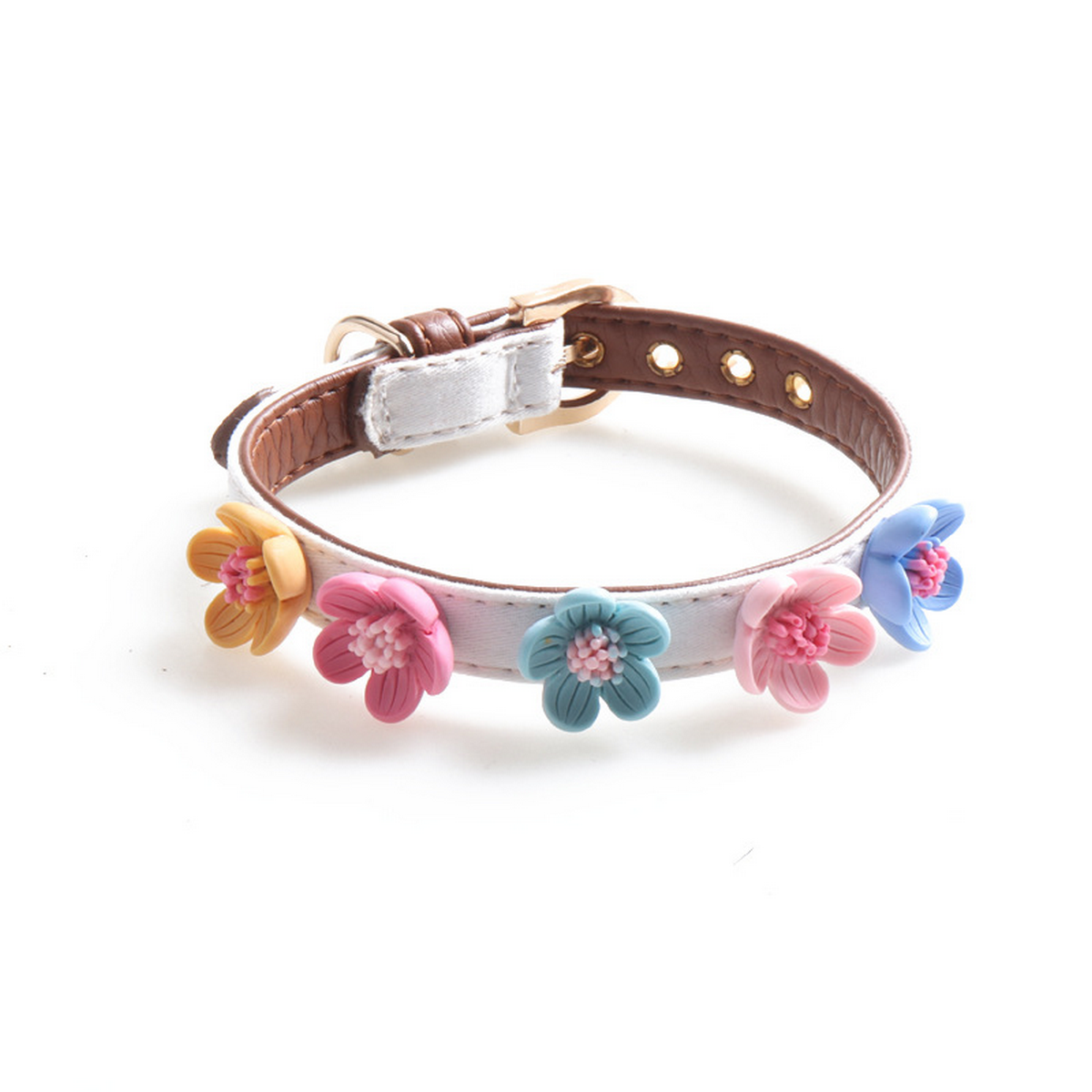 Flower Decor Pet Collar – Durable & Secure_CWMM7756