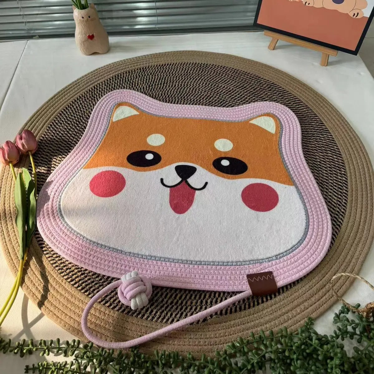 Handwoven Pet Bed Mat Anti-Slip & Scratch-Resist_CWMM6564