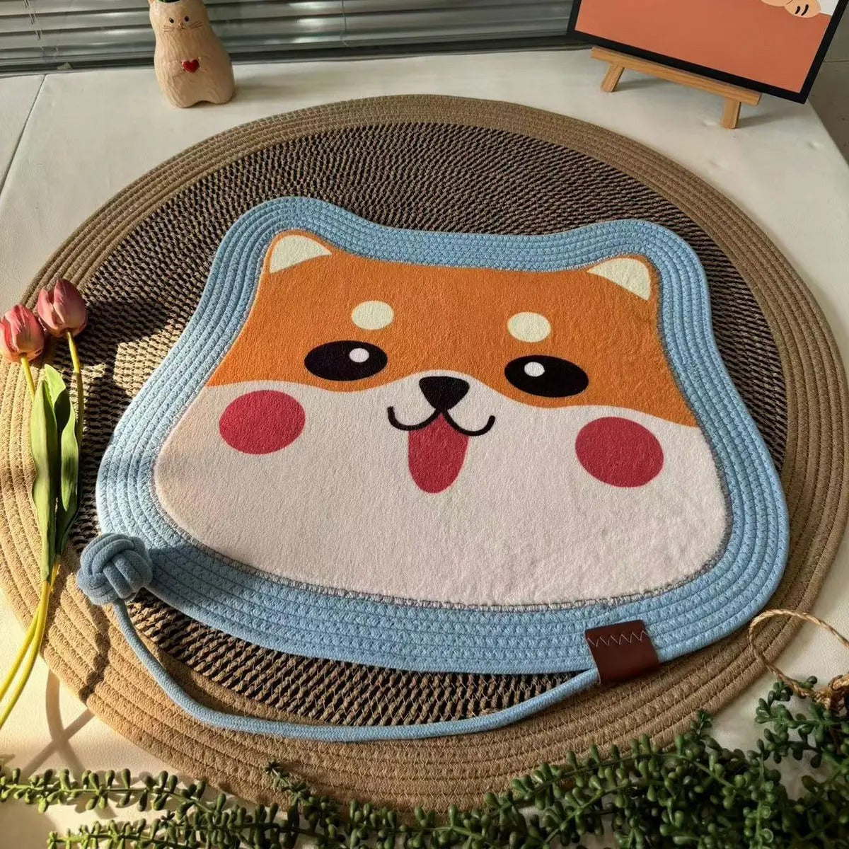 Handwoven Pet Bed Mat Anti-Slip & Scratch-Resist_CWMM6564