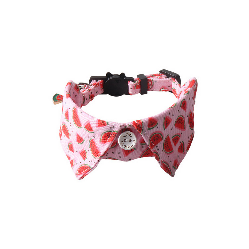 Floral Cat Collar with Bell – Adjustable Fit_CWMM7614
