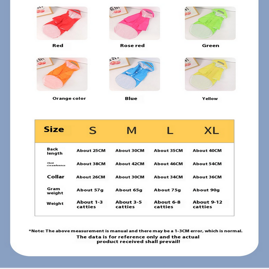 Dog Waterproof Raincoat with Reflective_CWMM7308