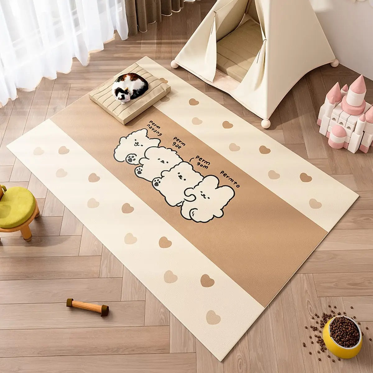 Minimalist Waterproof PVC Pet Mat – Easy Clean_CWMM6068