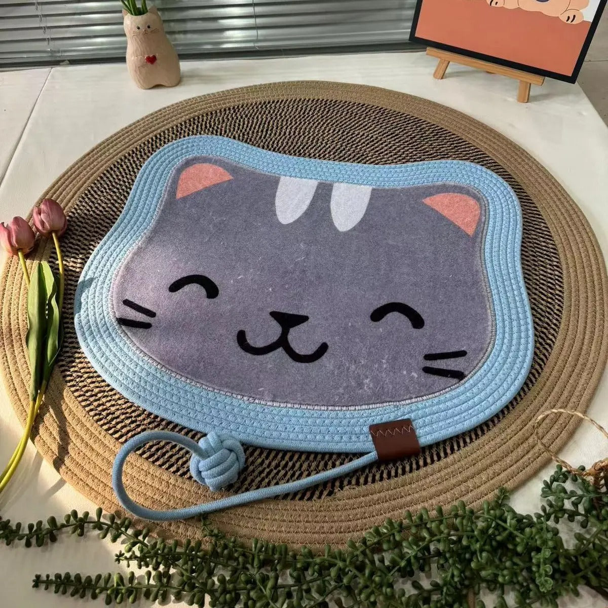 Handwoven Pet Bed Mat Anti-Slip & Scratch-Resist_CWMM6564