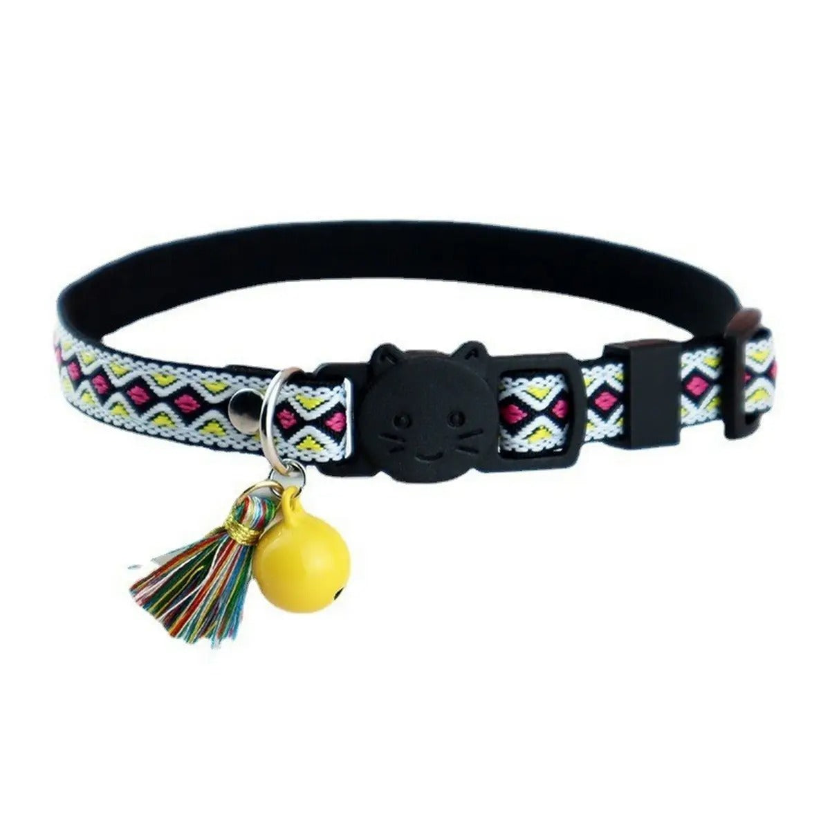 Jacquard Pet Collar With Bell And Tassel_CWMM5964