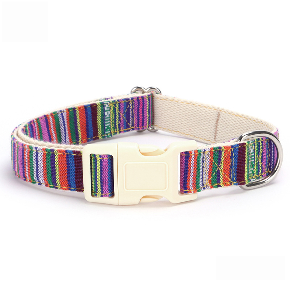 Boho Cotton Dog Collar – Adjustable & Lightweight_CWMM7583