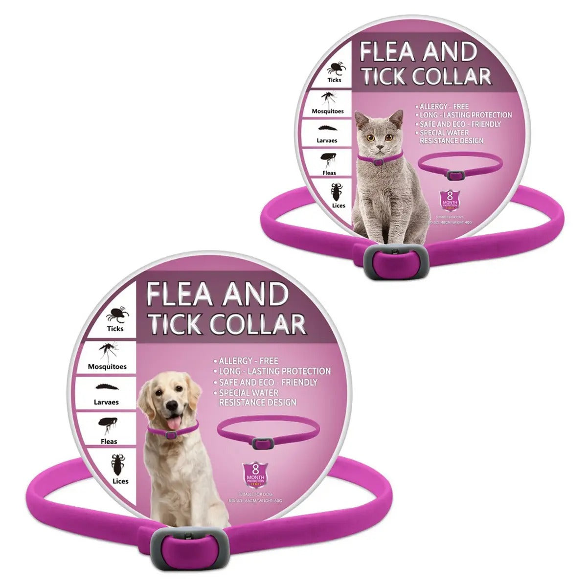 Flea and Tick Prevention Collar for Dogs and Cats_CWMM6498