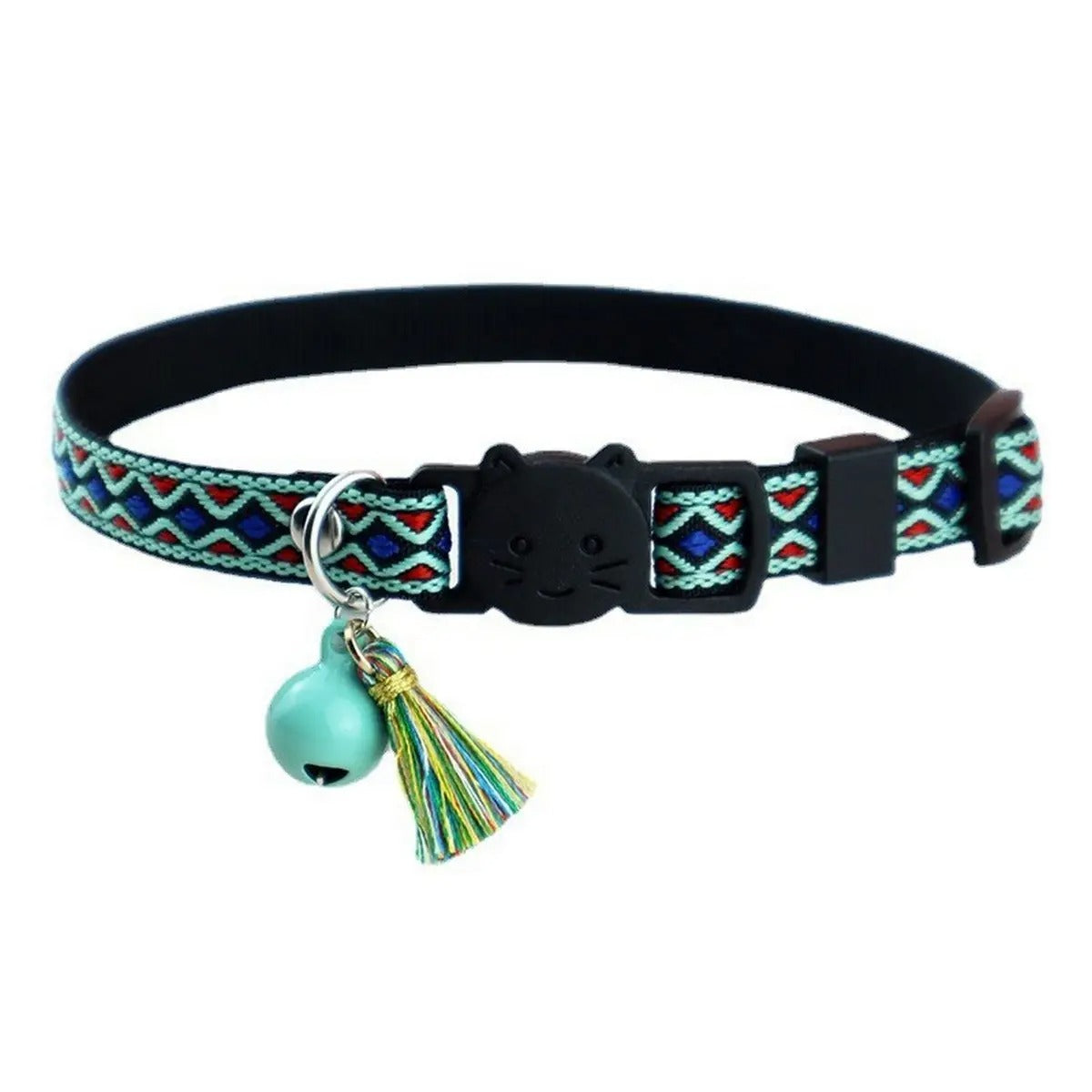 Jacquard Pet Collar With Bell And Tassel_CWMM5964