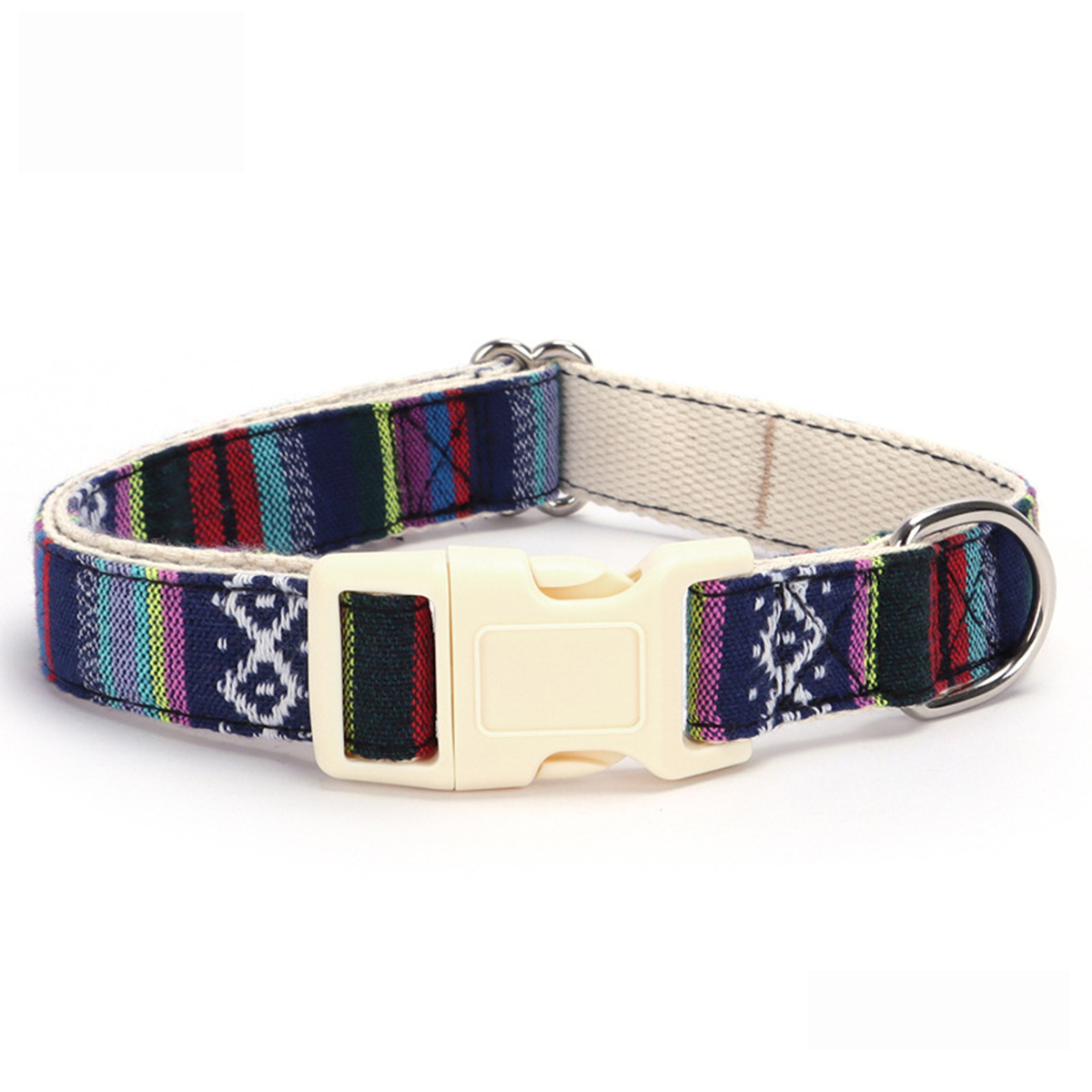 Boho Cotton Dog Collar – Adjustable & Lightweight_CWMM7583