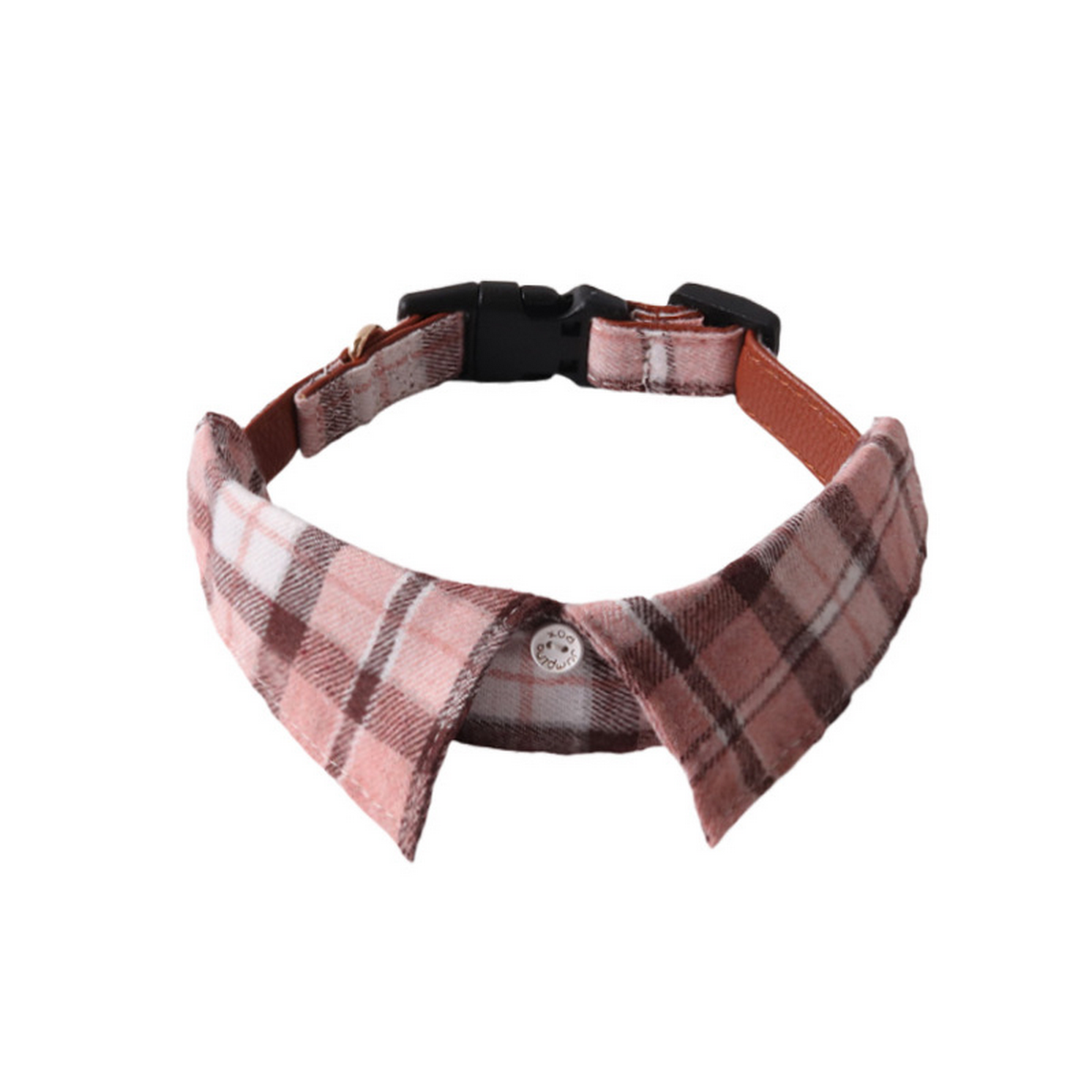 Dog Collar - Plaid Button Design_CWMM7775