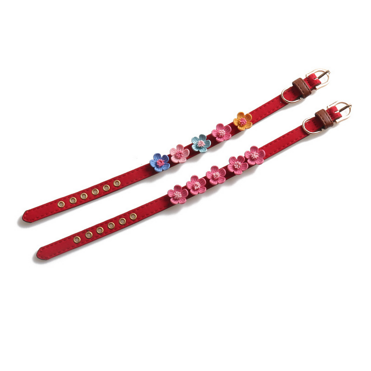 Flower Decor Pet Collar – Durable & Secure_CWMM7756