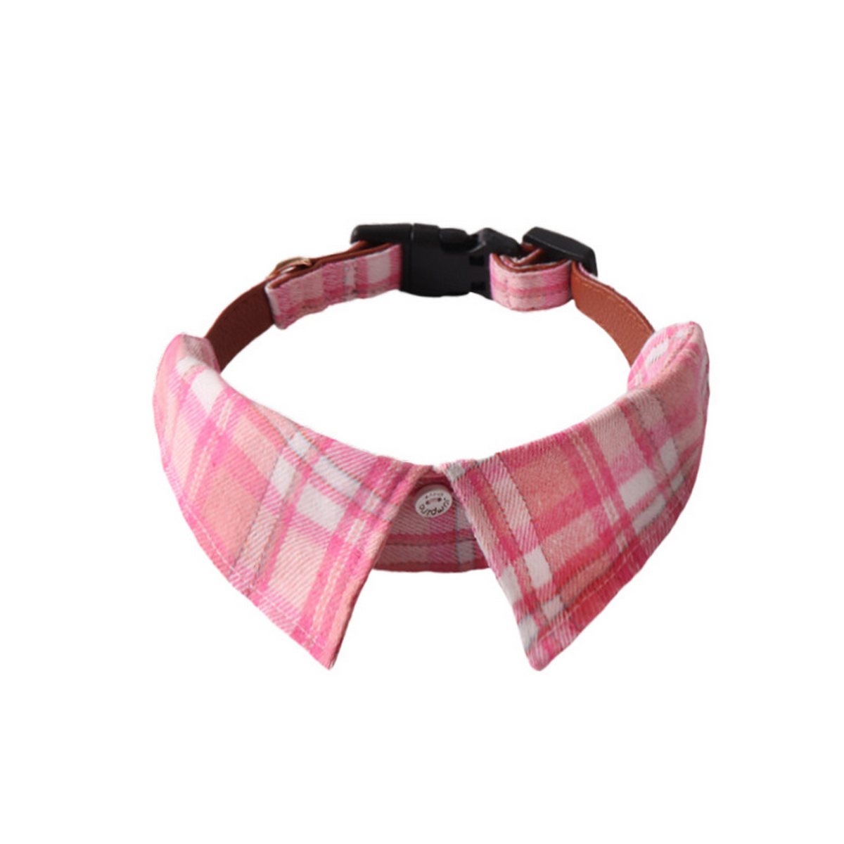 Dog Collar - Plaid Button Design_CWMM7775