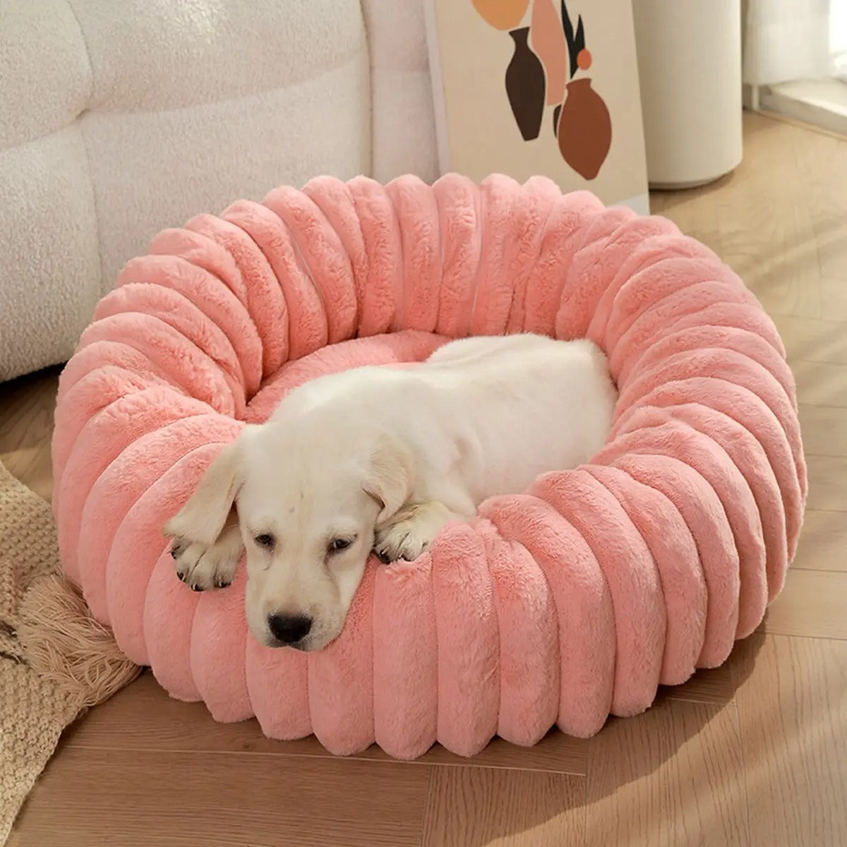 High-Quality Rabbit Fur Pet Bed for Cats & Dogs_CWMM5887