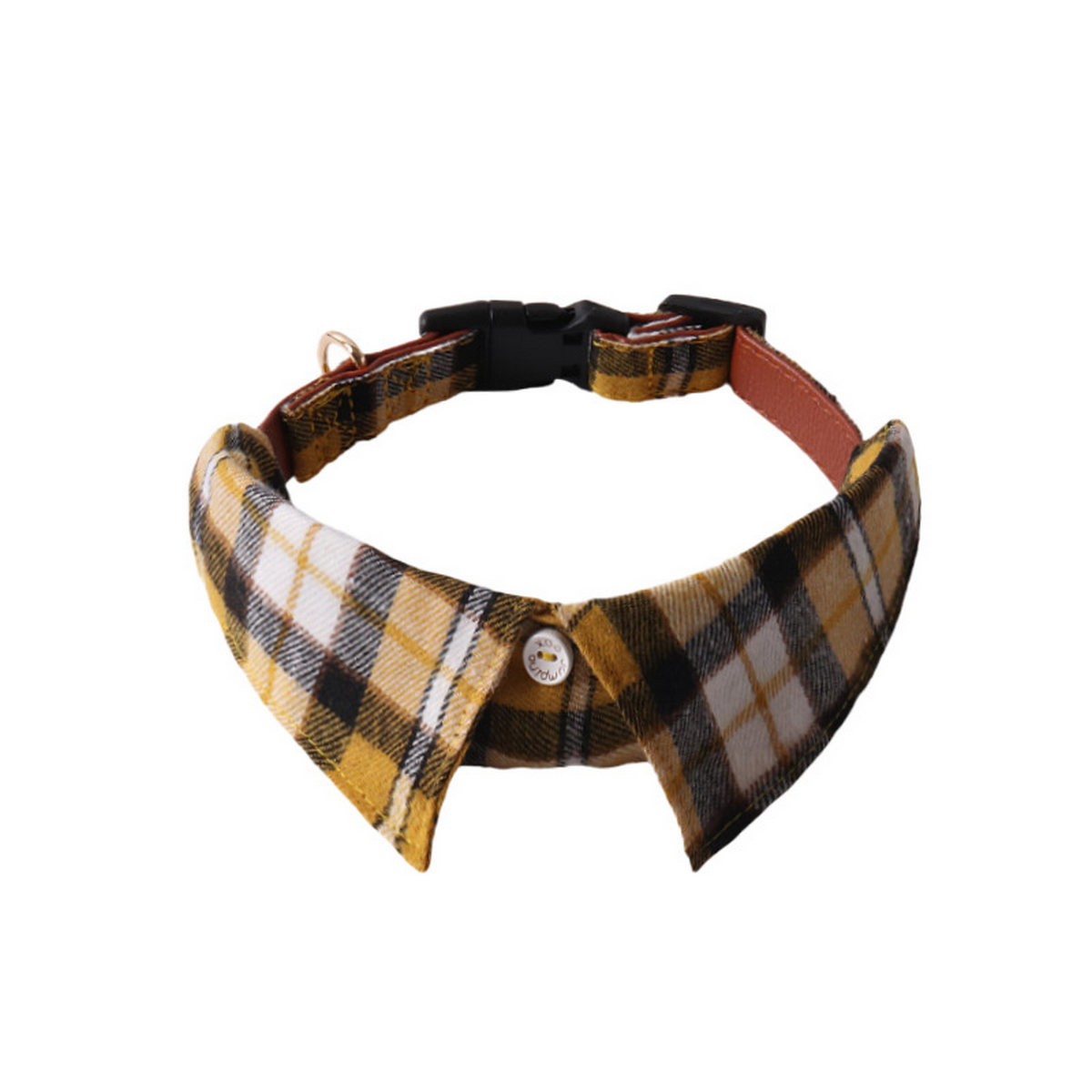 Dog Collar - Plaid Button Design_CWMM7775