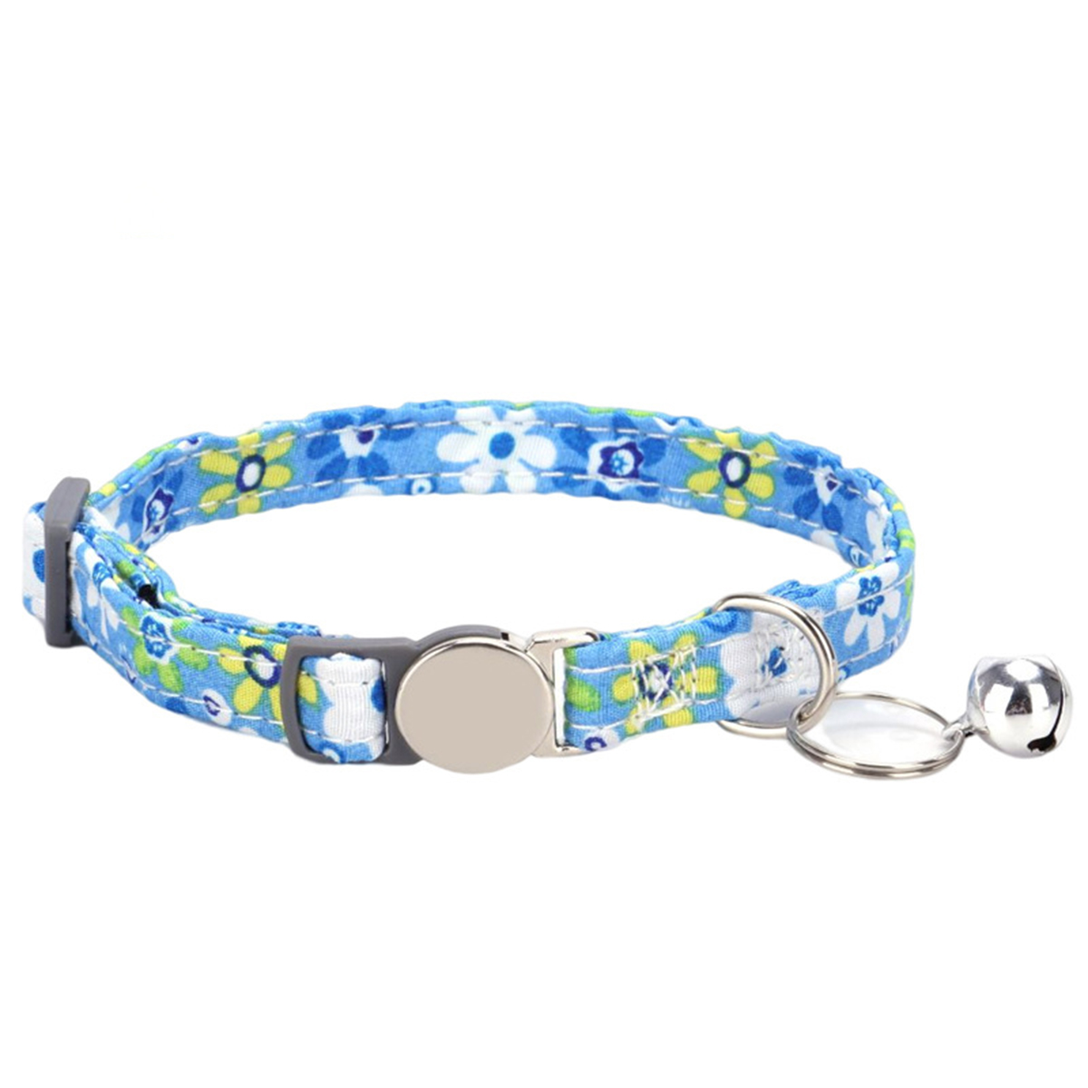 Boho Chic Floral Cat Collar with Custom Engraving_CWMM7577