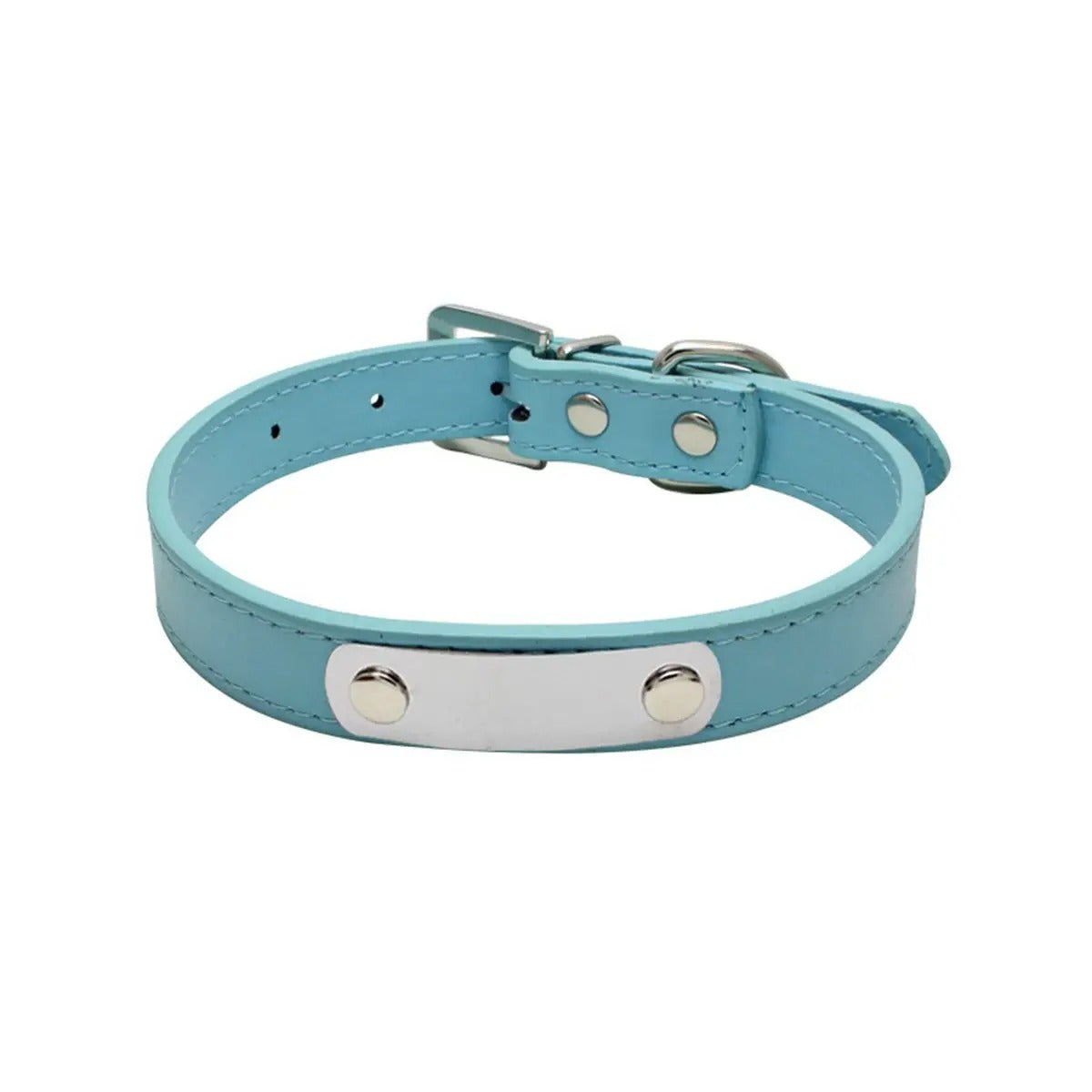 Laser Engraved PU Pet Collar for Dogs Cats_CWMM5983