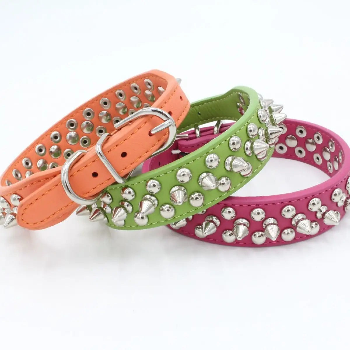 Anti-Bite Rivet Dog Collar for Large Dogs_CWMM5978