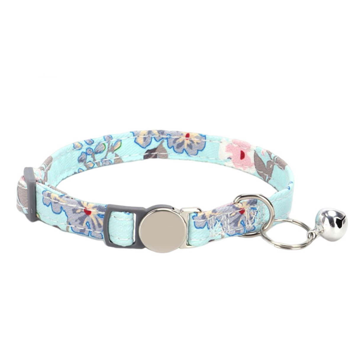 Boho Chic Floral Cat Collar with Custom Engraving_CWMM7577