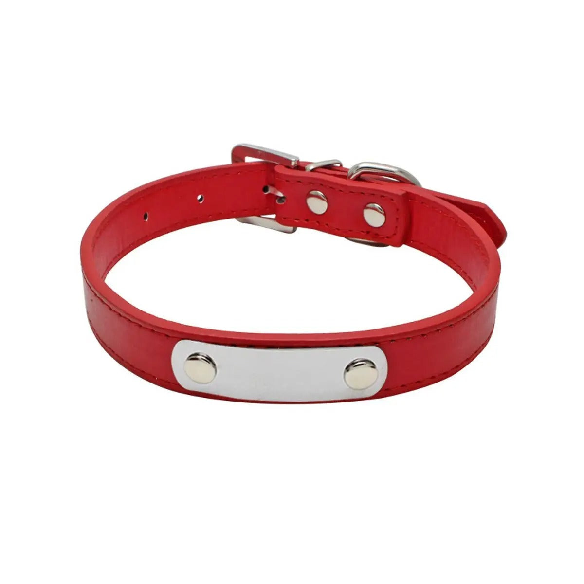 Laser Engraved PU Pet Collar for Dogs Cats_CWMM5983