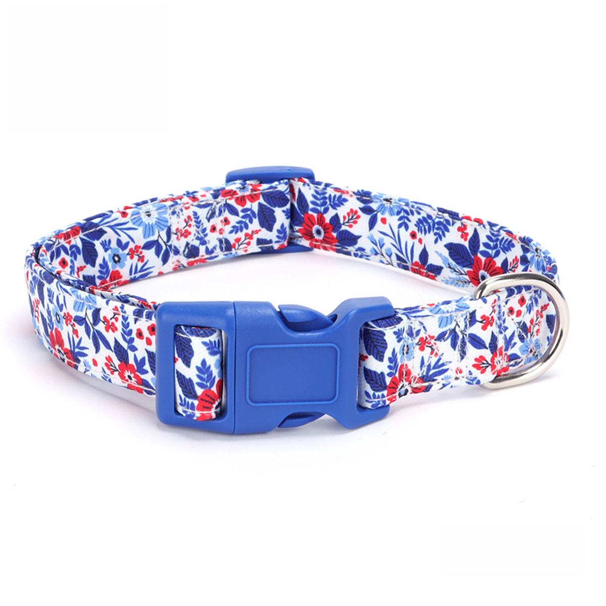 Cute Floral Bow Pet Collar with Colorful Buckle_CWMM7582