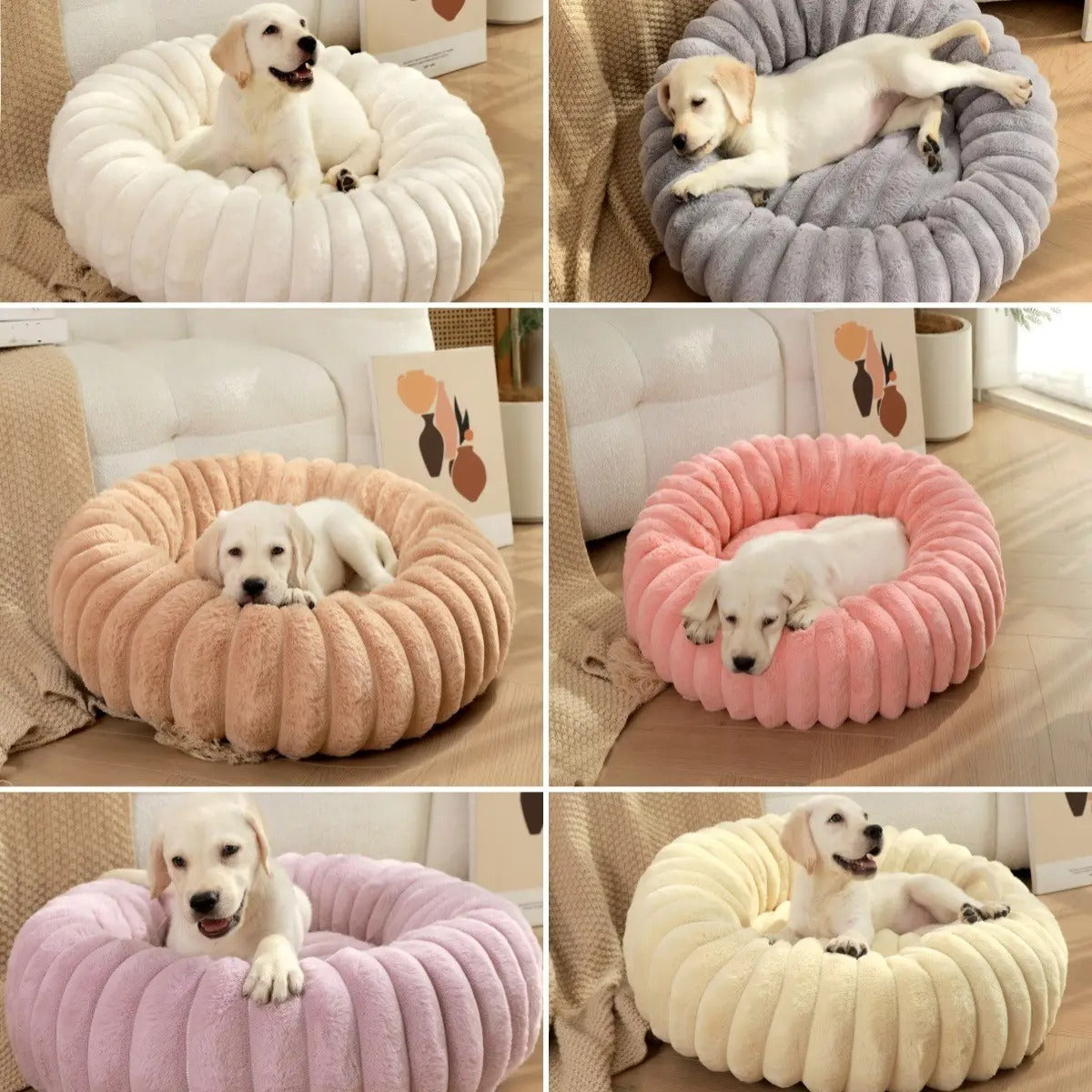 High-Quality Rabbit Fur Pet Bed for Cats & Dogs_CWMM5887