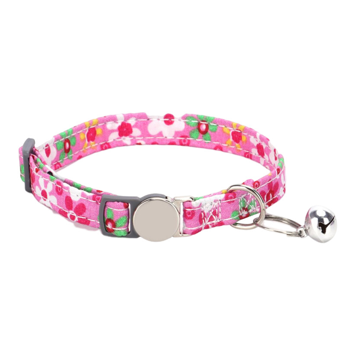 Boho Chic Floral Cat Collar with Custom Engraving_CWMM7577