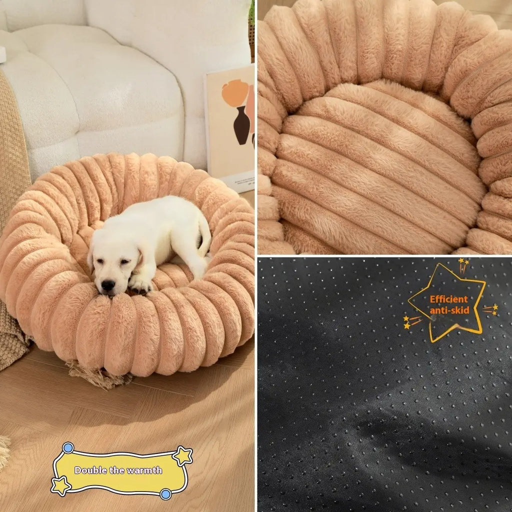 High-Quality Rabbit Fur Pet Bed for Cats & Dogs_CWMM5887