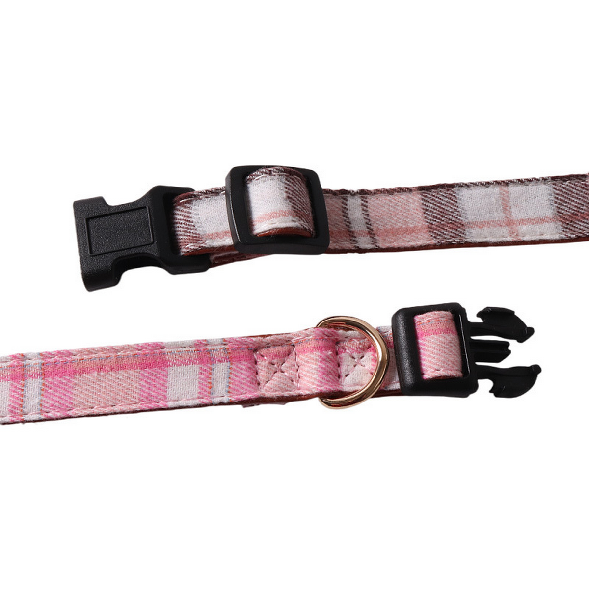 Dog Collar - Plaid Button Design_CWMM7775