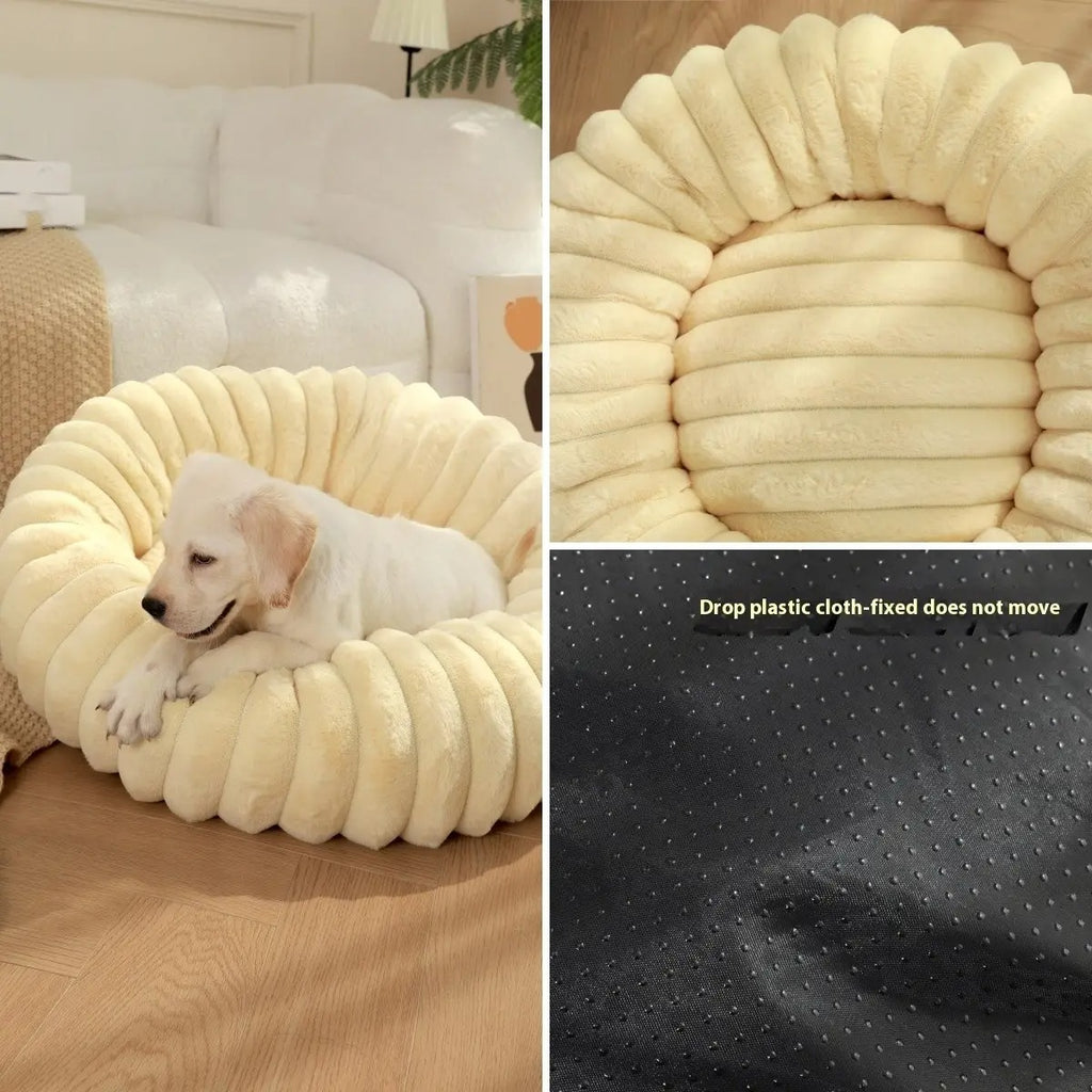 High-Quality Rabbit Fur Pet Bed for Cats & Dogs_CWMM5887