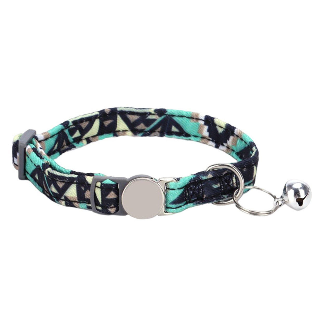 Boho Chic Floral Cat Collar with Custom Engraving_CWMM7577