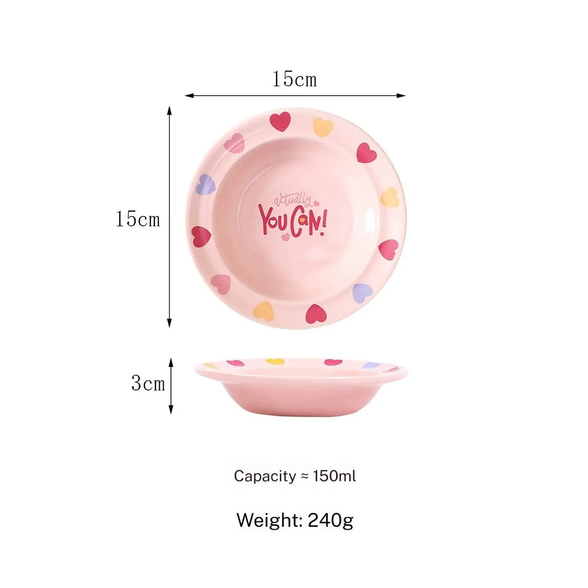 Cartoon Ceramic Pet Bowl with Edge Guard_CWMM5933