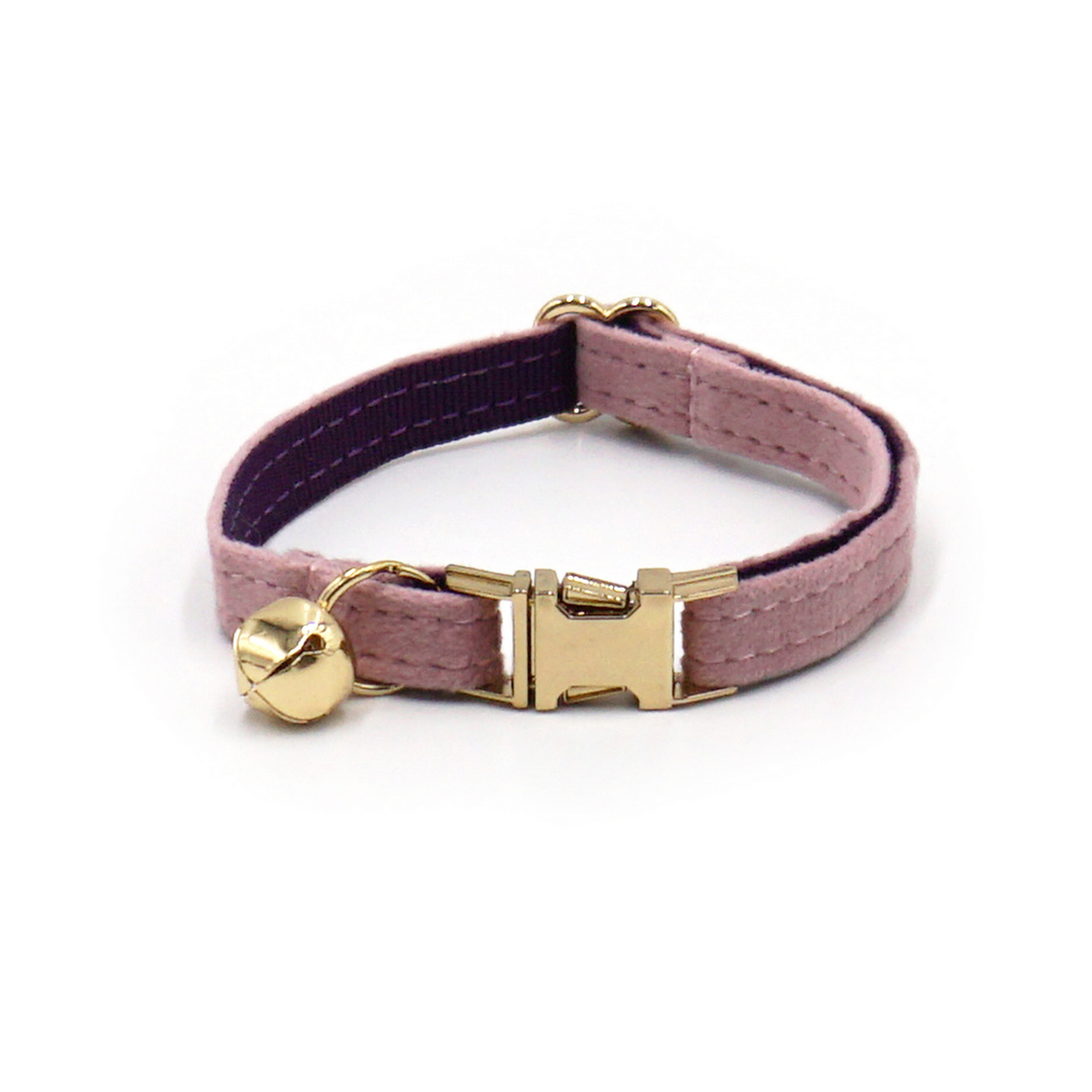 Cute Velvet Cat Collar – Bell & Laser Engraving_CWMM7099