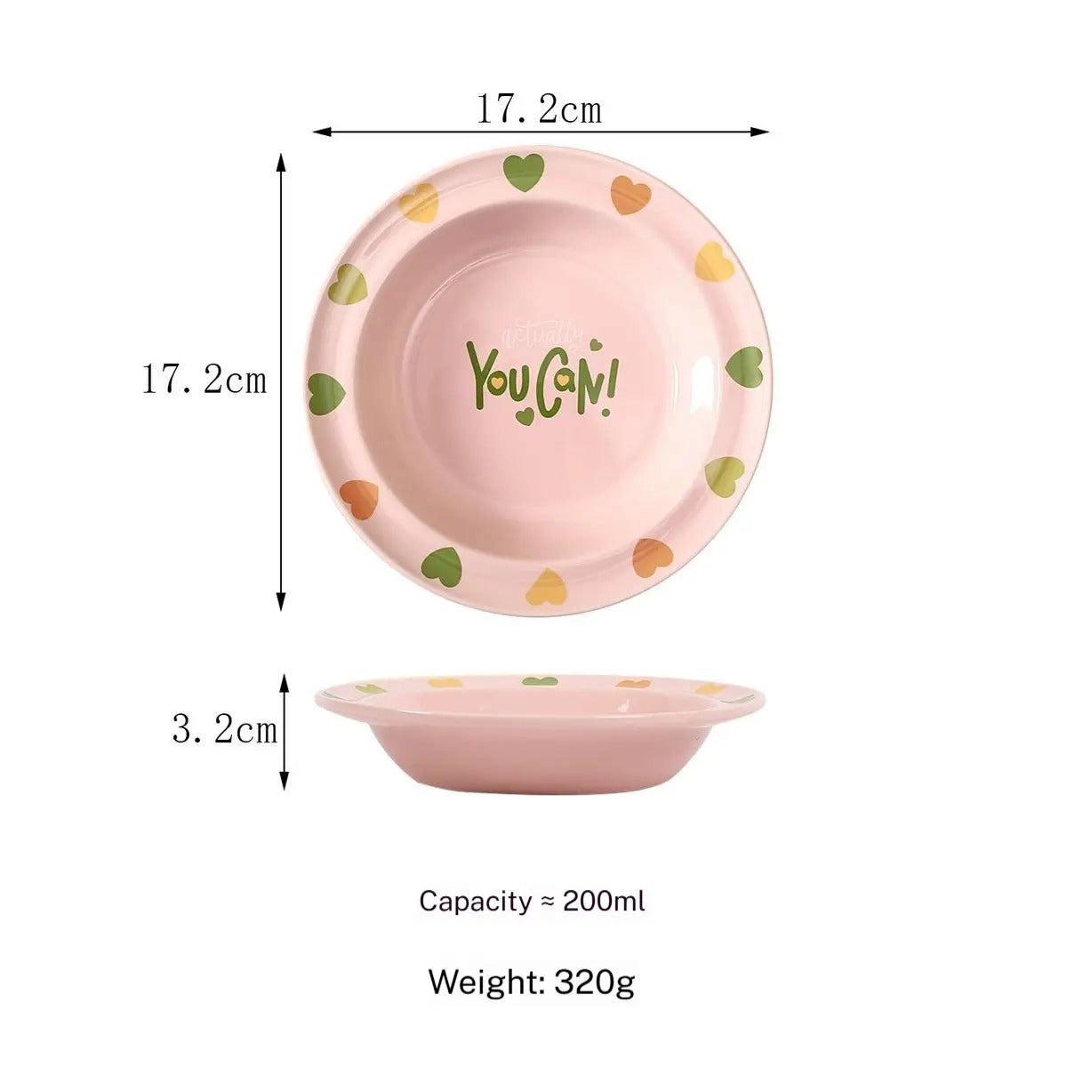 Cartoon Ceramic Pet Bowl with Edge Guard_CWMM5933