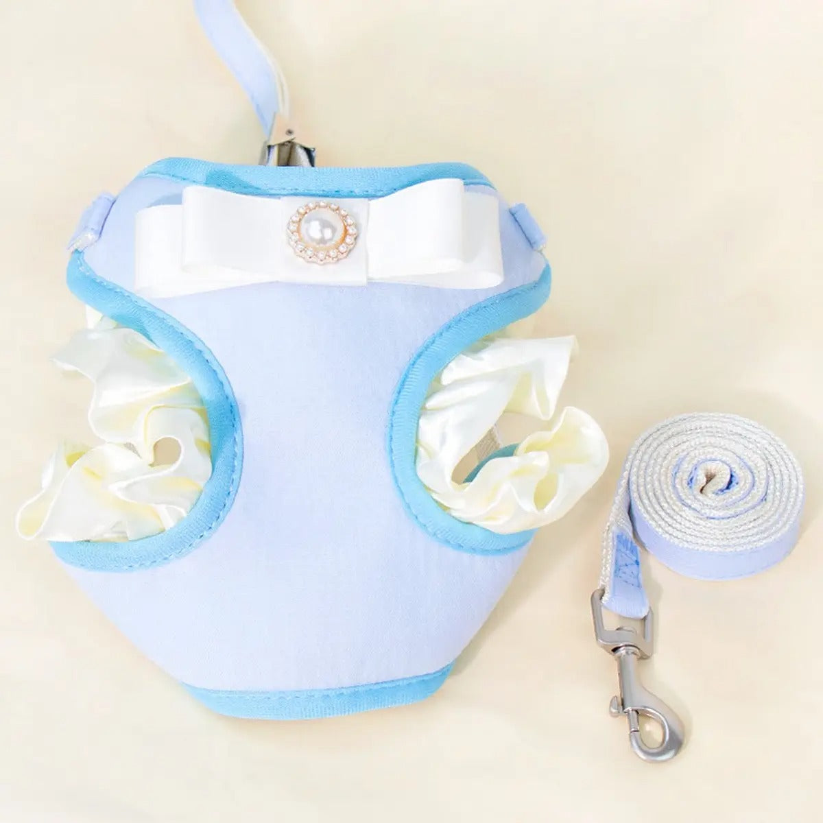 Fruit Embroidery Nylon Webbing Pet Leash Harness_CWMM5961